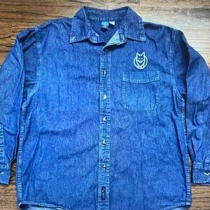 Port and Company Men's Denim Blue Casual Shirt